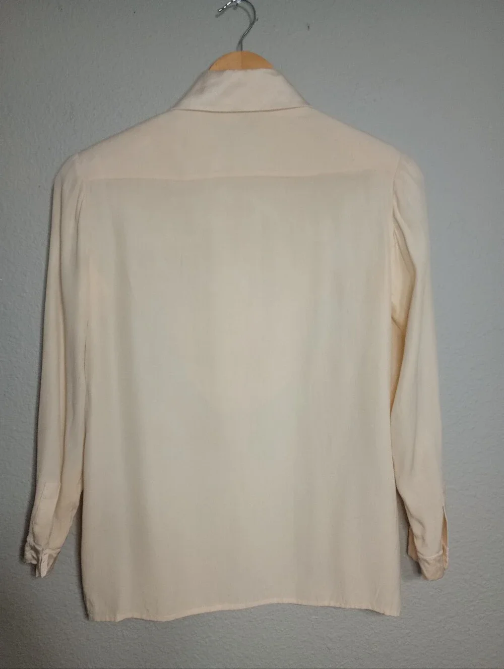 Vintage Chanel Boutique Collared Blouse With Gold Tone Buttons